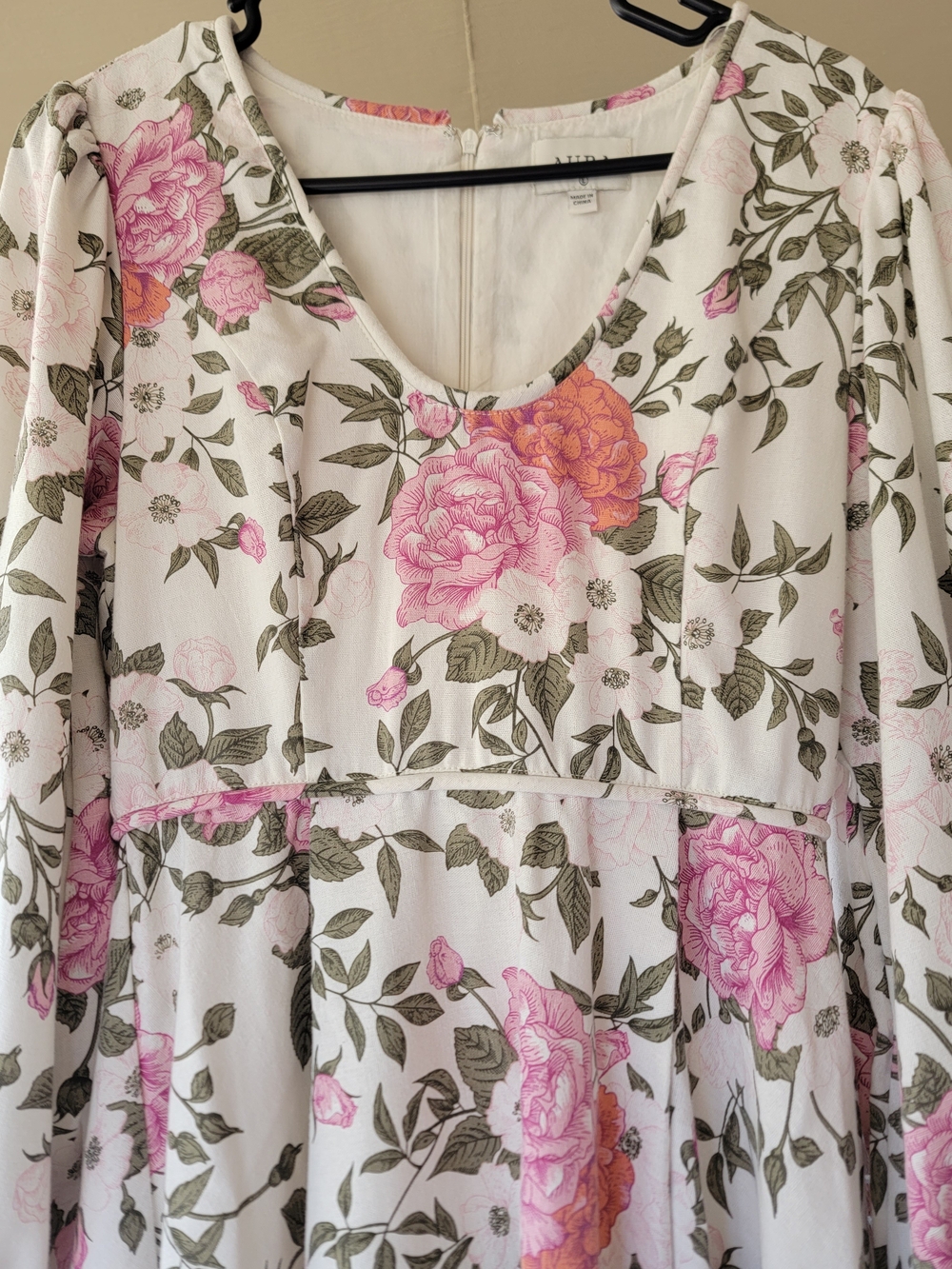AURA Romantic Cottagecore Floral Rose Dress ✨🌸